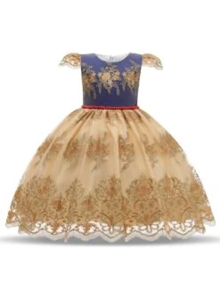 Kids Dress Bows Sleeveless 5 Colors Princess Party Dress -AYA Cosplay Shop 202203291519147289361