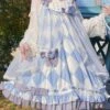 Sweet Lolita Dress Alice In Wonderland Costumes Cute Bunny Sleeveless Light Sky Blue JSK Dress -AYA Cosplay Shop 202204061539028693148