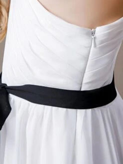 Flower Girl Dress One Shoulder Strapless Belt Kids Birthday Party Dresses -AYA Cosplay Shop 202204061539407275766