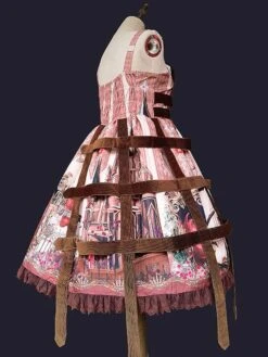 Steampunk Gothic Lolita Dress Fairytale Chiffon Sleeveless Lolita JSK Dress -AYA Cosplay Shop 202204131717229899516