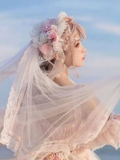 Lolita Wedding Dress Gorgeous Floral Print Sleeveless Sweet Lolita JSK Dress -AYA Cosplay Shop 202204141346349521993