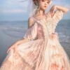 Lolita Wedding Dress Gorgeous Floral Print Sleeveless Sweet Lolita JSK Dress -AYA Cosplay Shop 202204141346365702548