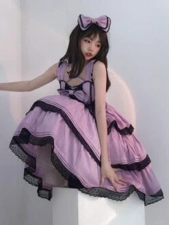 Plus Size Sweet Lolita Dress Ruffles Lace 9 Colors Lolita JSK Dress -AYA Cosplay Shop 202204181809223186889