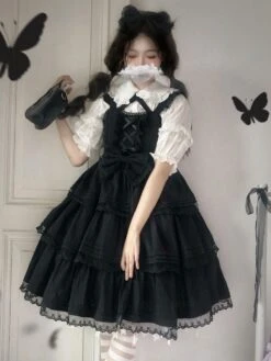 Plus Size Sweet Lolita Dress Ruffles Lace 9 Colors Lolita JSK Dress -AYA Cosplay Shop 202204181809226322759