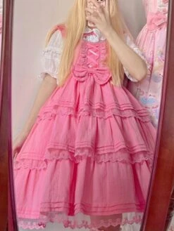 Plus Size Sweet Lolita Dress Ruffles Lace 9 Colors Lolita JSK Dress -AYA Cosplay Shop 202204181809245011081