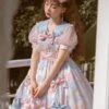 Sweet Lolita Dress Cute Doll Collar Print Bows Lolita OP Dress -AYA Cosplay Shop 202204211734484624605