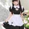 Cute Lolita Dress 4-Piece Set Cosplay Maid Catwoman Open Chest Lolita OP Dress 1 Cute Lolita Dress 4-Piece Set Cosplay Maid Catwoman Open Chest Lolita OP Dress -AYA Cosplay Shop 202204211734493866713