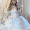 Sweet Lolita Tiered Flounce Sweet Hime Lolita Dress -AYA Cosplay Shop 20220513114351212275