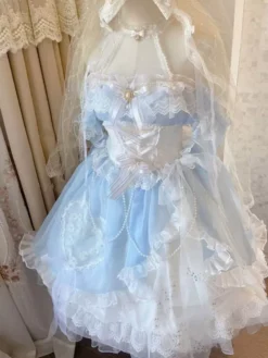 Sweet Lolita Tiered Flounce Sweet Hime Lolita Dress -AYA Cosplay Shop 202205131143531495951