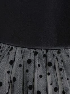 Flower Girl Dress Cotton Blend Tiered V-Neck Short Sleeves Black -AYA Cosplay Shop 202205191947193935884