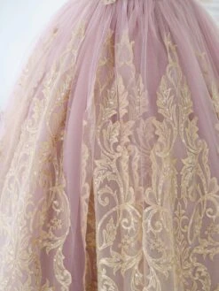 Flower Girl Dress Lace Beaded Jewel Neck Sleeveless Cameo Pink Free Customization -AYA Cosplay Shop 202205191947374043125