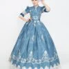 Blue Retro Costumes Ruffles Polyester Marie Antoinette Costume Floral Print Dress Women's Vintage Tunic Masquerade Ball Gown 1 Blue Retro Costumes Ruffles Polyester Marie Antoinette Costume Floral Print Dress Women's Vintage Tunic Masquerade Ball Gown -AYA Cosplay Shop 202205301756224787059