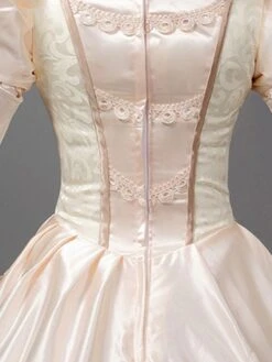 Champagne Retro Costumes Ruffles Polyester Dress Marie Antoinette Costume Women's Vintage Tunic Masquerade Ball Gown -AYA Cosplay Shop 202205301756477316311