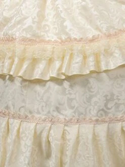 Beige Retro Costumes Women's Floral Print Lace Ruffles Polyester Tunic Hat Dress Vintage Marie Antoinette Costume 18th Century Costume -AYA Cosplay Shop 202205301756502364250