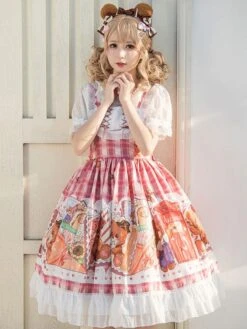 Sweet Lolita Dress Polyester Sleeveless Dress Adjustable Elastic -AYA Cosplay Shop 202205311719228472140