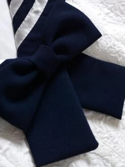 Sweet Sailor Lolita Dress Polyester Short Sleeves Bows Navy Style Dress -AYA Cosplay Shop 2022060613404738850