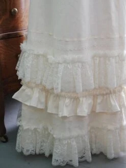 Ecru White Retro Costumes Lace Polyester Dress Marie Antoinette Empire Waist Dress Bridgerton Costume Women Vintage Shift Party Prom Regency Era Style Dress -AYA Cosplay Shop 202206161434592081785