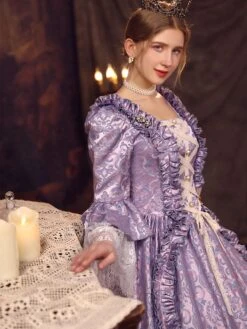 Purple Retro Costumes Polyester Dress Women's Retro Marie Antoinette Costume 18th Century Costume -AYA Cosplay Shop 202206181633408932150