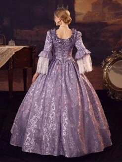 Purple Retro Costumes Polyester Dress Women's Retro Marie Antoinette Costume 18th Century Costume -AYA Cosplay Shop 202206181633437082561