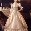 Champagne Retro Costumes Polyester Dress Women's Euro-Style Marie Antoinette Costume Party Prom Dress -AYA Cosplay Shop 202206181633525454320