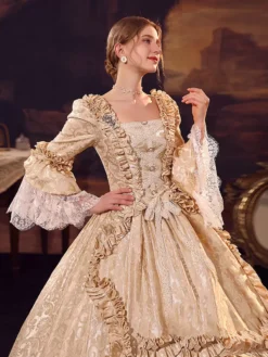 Champagne Retro Costumes Polyester Dress Women's Marie Antoinette Costume Euro-Style Vintage Clothing 12 Champagne Retro Costumes Polyester Dress Women's Marie Antoinette Costume Euro-Style Vintage Clothing -AYA Cosplay Shop 202206181633571352016