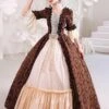 Coffee Brown Retro Costumes Polyester Dress Women's Royal Marie Antoinette Costume Masquerade Ball Gown -AYA Cosplay Shop 202206181634332592073