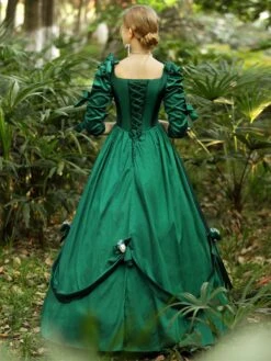Green Retro Costumes Polyester Dress Women's Euro-Style Marie Antoinette Costume 18th Century Costume -AYA Cosplay Shop 20220618163441420938