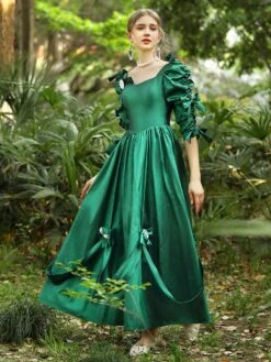 Green Retro Costumes Polyester Dress Women's Euro-Style Marie Antoinette Costume 18th Century Costume -AYA Cosplay Shop 202206181634420318635