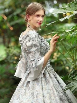 White Retro Costumes Women's Ruffles Polyester Dress Marie Antoinette Costume Royal Party Prom Dress -AYA Cosplay Shop 2022061816344774848