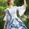Light Sky Blue Retro Costumes Women's Ruffles Polyester Marie Antoinette Costume Dress Euro-Style Vintage Clothing -AYA Cosplay Shop 202206181634563957992