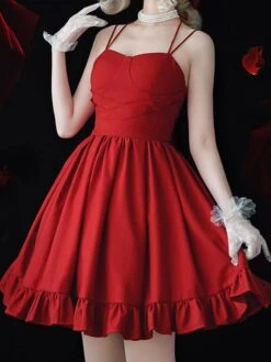 Sweet Lolita Dress Cotton Sleeveless Dress -AYA Cosplay Shop 202206231428305577009