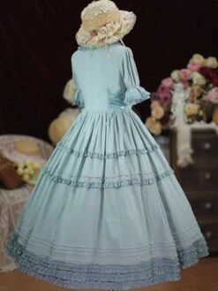 Sweet Lolita Dress Polyester Short Sleeves Ruffles Dress Lolita Dress -AYA Cosplay Shop 202207011846037678788