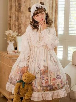 Sweet Lolita Dress Polyester Sleeveless Jumper Lolita Dress