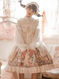 Sweet Lolita Dress Polyester Sleeveless Jumper Lolita Dress -AYA Cosplay Shop 202207011846068311100