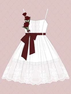 JSK Sweet Lolita Dress Polyester Sleeveless Sweet Dress -AYA Cosplay Shop 202207141823245227393