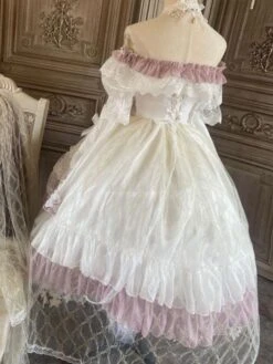 Sweet Hime Lolita Dress Polyester Short Sleeves Dress -AYA Cosplay Shop 202209062445578094733