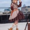 Classical Lolita Dress Polyester Sleeveless Coffee Brown Lolita Dresses -AYA Cosplay Shop 202209211839347874396