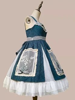 Sweet Lolita Dress Cotton Sleeveless Embroidered Dress -AYA Cosplay Shop 202210121518131626353
