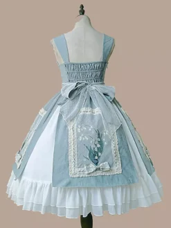 Sweet Lolita Dress Cotton Sleeveless Embroidered Dress -AYA Cosplay Shop 202210121518155955464