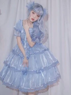 Sweet Lolita Dress Polyester Short Sleeves Dress Hime Lolita Dress -AYA Cosplay Shop 202210281628278921578
