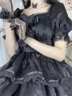 Sweet Lolita Dress Polyester Short Sleeves Dress Hime Lolita Dress -AYA Cosplay Shop 202210281628307679251