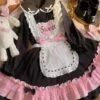 Sweet Lolita JSK Dress Two-Tone Ruffles Black Lolita Jumper Skirts -AYA Cosplay Shop 202211161552494153043