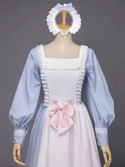 White Retro Costumes Women's Lace Lace Bows Marie Antoinette Costume Polyester Tunic Headwear Dress Vintage Masquerade Ball Gown -AYA Cosplay Shop 202211171802555133496