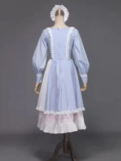 White Retro Costumes Women's Lace Lace Bows Marie Antoinette Costume Polyester Tunic Headwear Dress Vintage Masquerade Ball Gown -AYA Cosplay Shop 202211171802558315563