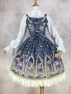 Classical Lolita Dress Polyester Sleeveless Lolita Dresses Classic Black -AYA Cosplay Shop 202211301657298912295