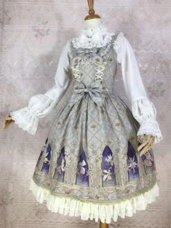 Classical Lolita Dress Polyester Sleeveless Lolita Dresses Classic Black -AYA Cosplay Shop 202211301657310623816