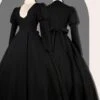 Classical Lolita Dress Polyester Ruffles Lolita Dresses Long Sleeves Classic Black -AYA Cosplay Shop 202212211902525278567