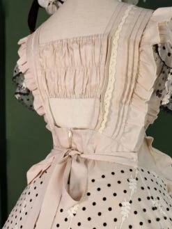 Sweet Lolita Dress Short Sleeves Bows Dress -AYA Cosplay Shop 202212281058256039966