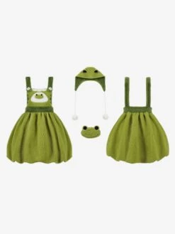 JSK Sweet Lolita Dress Polyester Sleeveless Pom Poms Dress -AYA Cosplay Shop 202212281059167356634