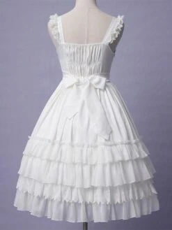 Sweet Lolita Dress Polyester Sleeveless Jumper Lolita Wedding Dress -AYA Cosplay Shop 202301171654479086517